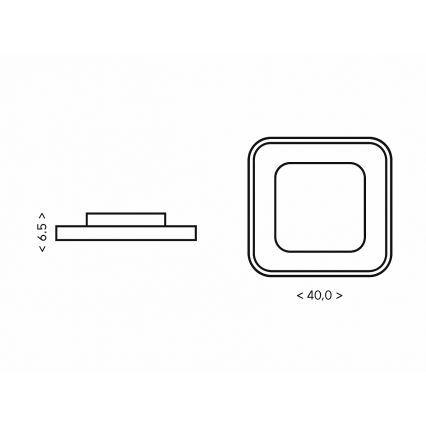 Brilagi - Lámpara de techo LED regulable TRIVARO LED/88W/230V 3000-6000K 40x40 cm + mando a distancia