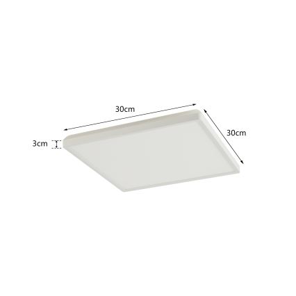 Brilagi - Plafón LED regulable ultra delgado LED/18W/230V 2700-6500K 30x30 cm blanco + mando a distancia