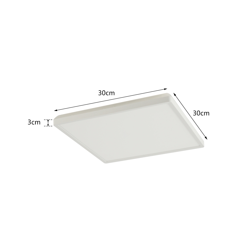 Brilagi - Plafón LED regulable ultra delgado LED/18W/230V 2700-6500K 30x30 cm blanco + mando a distancia