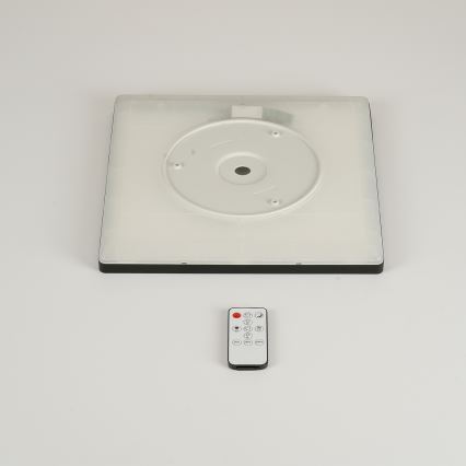 Brilagi - Plafón LED regulable ULTRA SLIM 18W/230V 2700-6500K 30x30 cm negro + mando a distancia