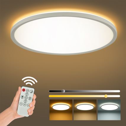 Brilagi - Luminaria LED de techo regulable ULTRA SLIM LED/24W/230V 2700-6500K, diámetro 42 cm, blanco + mando a distancia