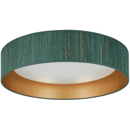 Brilagi - Luminaria de techo LED regulable VEGAS SHINE LED/24W/230V Ø 45 cm 3000/4000/6500K verde paja/dorado + mando a distancia