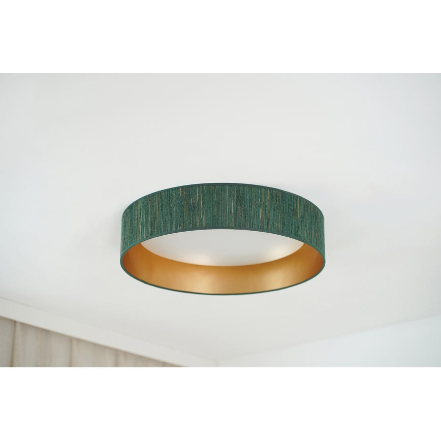 Brilagi - Luminaria de techo LED regulable VEGAS SHINE LED/24W/230V Ø 45 cm 3000/4000/6500K verde paja/dorado + mando a distancia