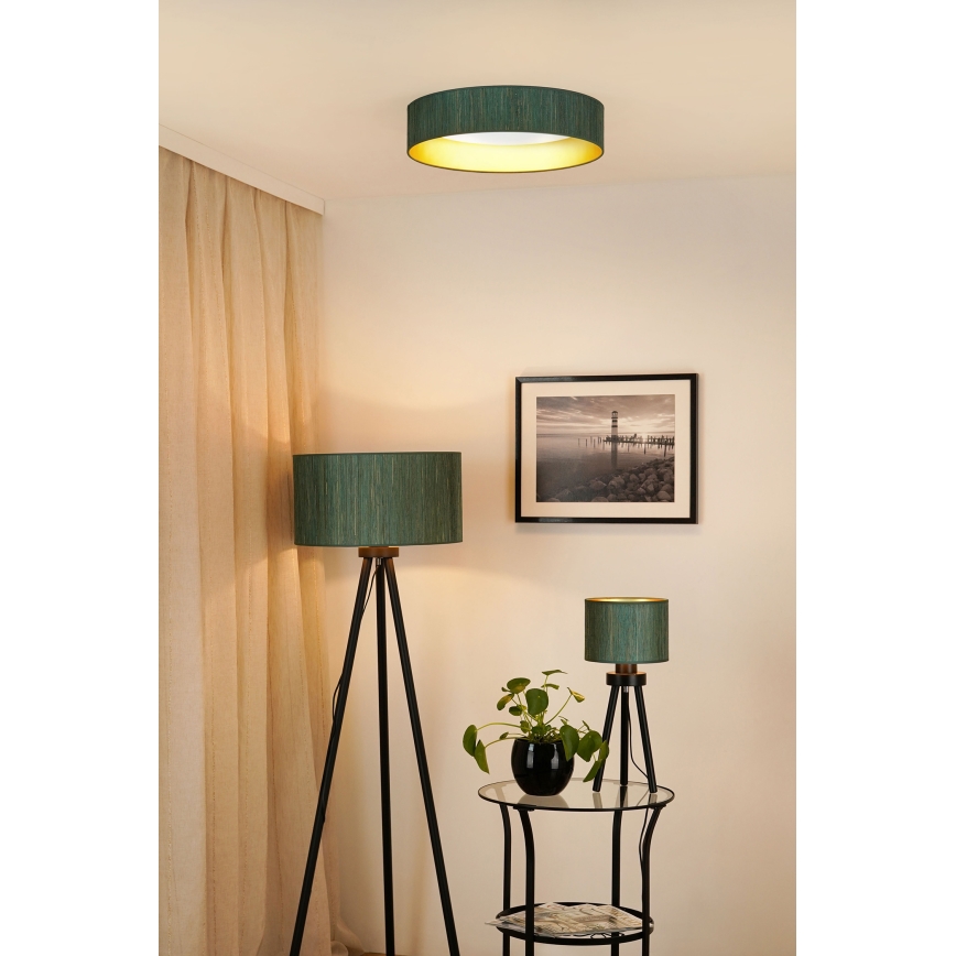 Brilagi - Luminaria de techo LED regulable VEGAS SHINE LED/24W/230V Ø 45 cm 3000/4000/6500K verde paja/dorado + mando a distancia