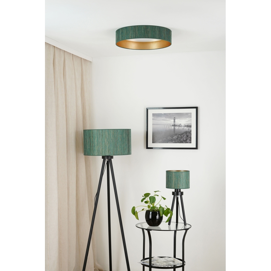 Brilagi - Luminaria de techo LED regulable VEGAS SHINE LED/24W/230V Ø 45 cm 3000/4000/6500K verde paja/dorado + mando a distancia