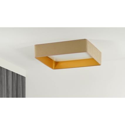 Brilagi - Lámpara de techo LED regulable VELVET SQUARE LED/24W/230V 43x43 cm 3000/4000/6500K + mando a distancia beige