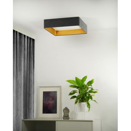 Brilagi - Lámpara de techo LED regulable VELVET SQUARE LED/24W/230V 43x43 cm 3000/4000/6500K + mando a distancia gris