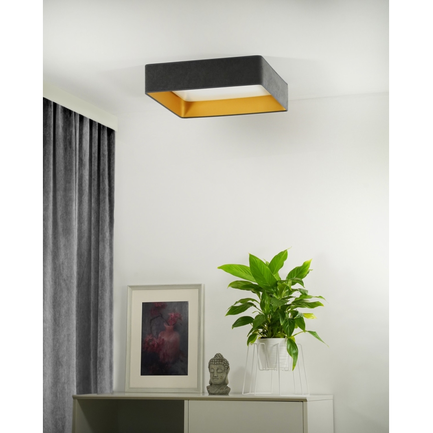 Brilagi - Lámpara de techo LED regulable VELVET SQUARE LED/24W/230V 43x43 cm 3000/4000/6500K + mando a distancia gris