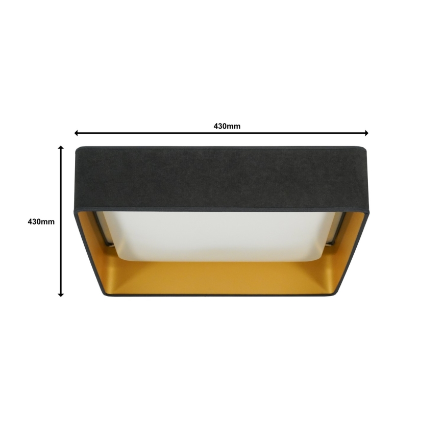 Brilagi - Lámpara de techo LED regulable VELVET SQUARE LED/24W/230V 43x43 cm 3000/4000/6500K + mando a distancia gris