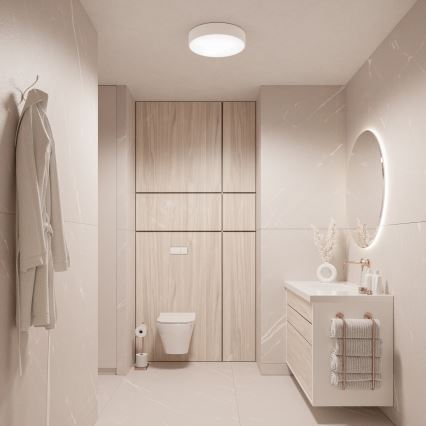Brilagi - Lámpara de techo LED RGBW regulable para baño CLARE 3xE27/9W/230V 2700-6500K Ø 40 cm IP54 con Wi-Fi blanca