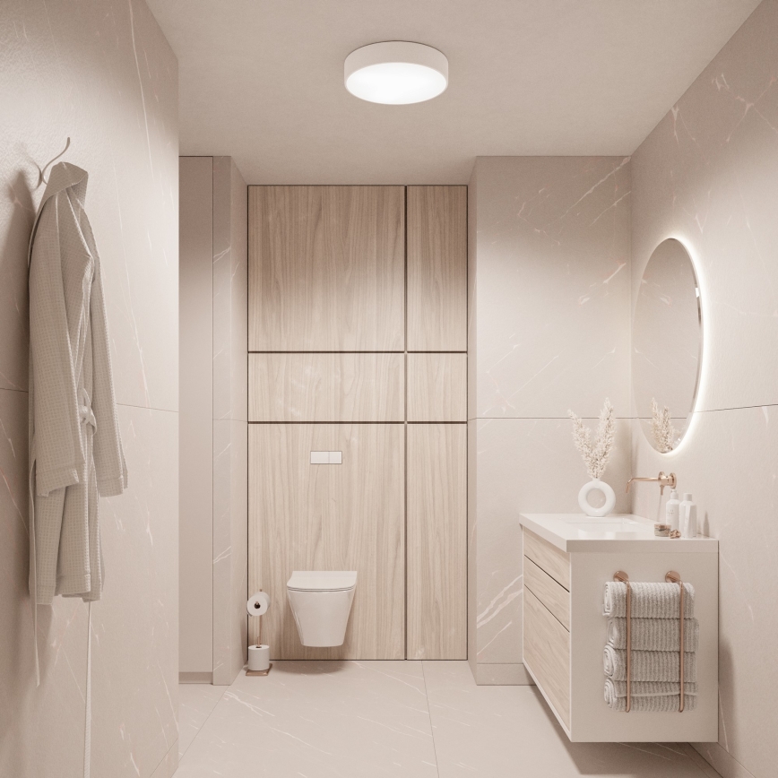 Brilagi - Lámpara de techo LED RGBW regulable para baño CLARE 3xE27/9W/230V 2700-6500K Ø 40 cm IP54 con Wi-Fi blanca