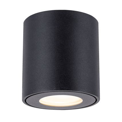 Brilagi - Luminaria LED RGBW regulable para baño MIA 1xGU10/6W/230V 3000K 84x80 mm negra IP54 + mando a distancia