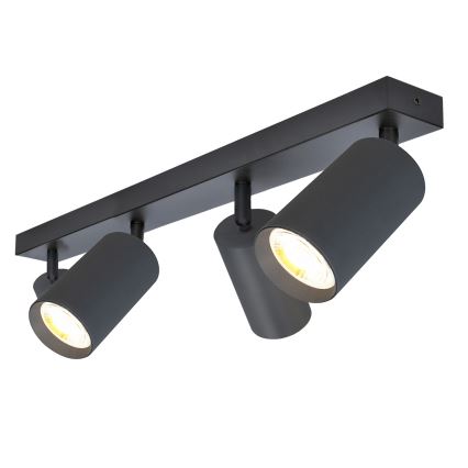Brilagi - Luminaria empotrable LED RGBW regulable SELE 4xGU10/6W/230V 3000K antracita + mando a distancia