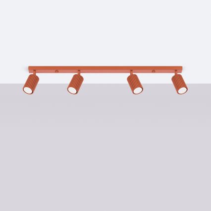 Brilagi - Luminaria LED tipo spot CRESTO 4xGU10/10W/230V roja