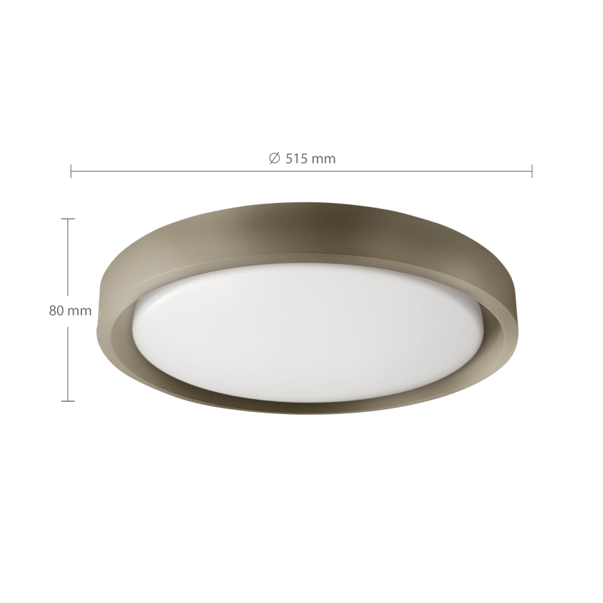 Brilagi - Lámpara de techo LED regulable MATTEO LED/60W/230V 3000-6500K Ø 51,5 cm taupe + mando a distancia