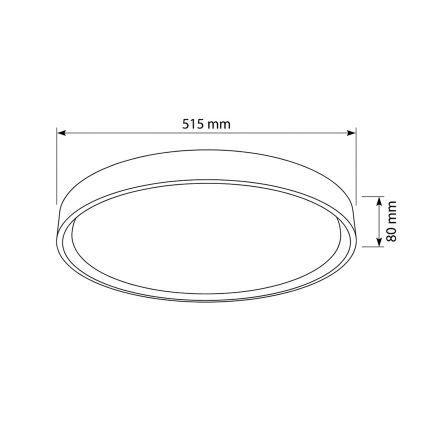 Brilagi - Lámpara de techo LED regulable MATTEO LED/60W/230V 3000-6500K Ø 51,5 cm taupe + mando a distancia
