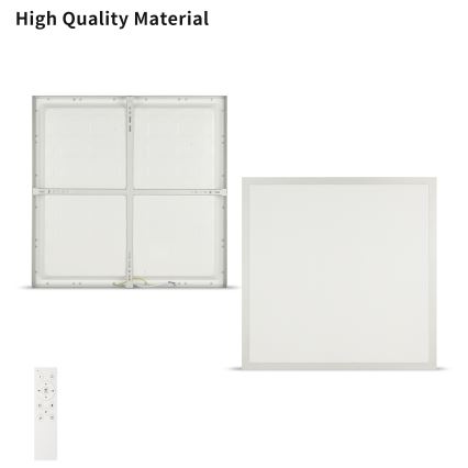 Brilagi - Plafón LED regulable para baño FRAME SMART LED/50W/230V 60x60 cm 3000-6000K IP44 plateado + mando a distancia