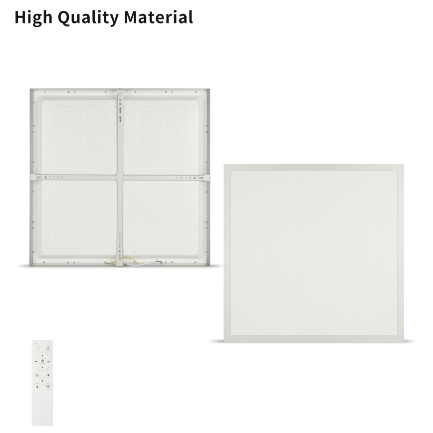Brilagi - Plafón LED regulable para baño FRAME SMART LED/50W/230V 60x60 cm 3000-6000K IP44 plateado + mando a distancia