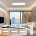 Brilagi - Luz de techo LED regulable para baño FRAME SMART LED/30W/230V 30x60 cm 3000-6000K IP44 blanco + control remoto