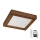 Brilagi - Luz de techo LED regulable para baño WOODY FRAME LED/24W/230V roble cereza 30x30 cm 3000-6000K IP44 + control remoto