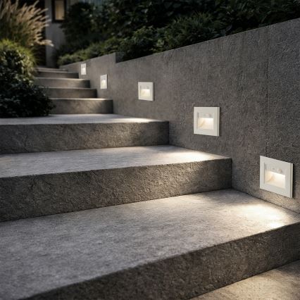 Brilagi - Luminaria LED para escaleras con sensor STEP LIGHT LED/1,5W/230V IP44 blanco