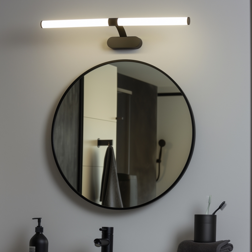 Brilagi - Iluminación LED para espejo de baño 2 en 1 TUBEO LED/8W/230V 60 cm IP44 negro