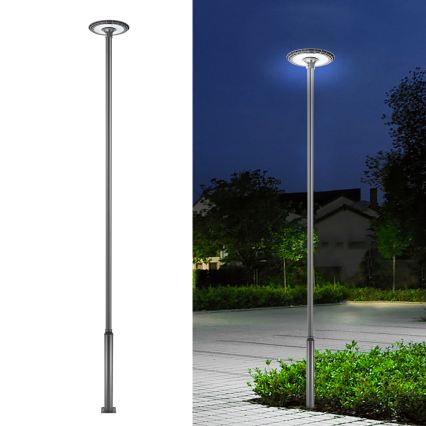 Brilagi - Tubo metálico para poste de iluminación exterior URBAN, 5 m, diámetro 58 mm, antracita