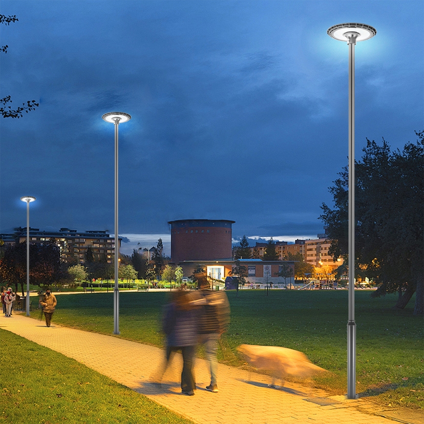 Brilagi - Tubo metálico para poste de iluminación exterior URBAN, 5 m, diámetro 58 mm, antracita