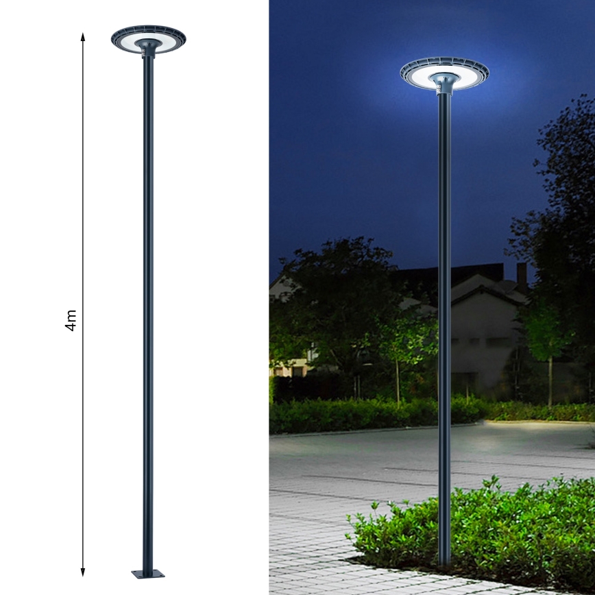 Brilagi - Tubo metálico para poste de iluminación exterior URBAN de 4 m, Ø 58 mm, antracita