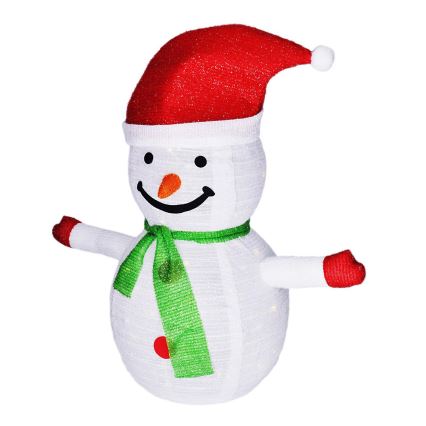 Brilagi - Muñeco de nieve LED para exterior, decoración navideña 40xLED/3xAA IP44