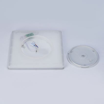 Brilagi - Plafón LED de techo para baño ULTRA SLIM LED/18W/230V 30x30 cm plateado IP54