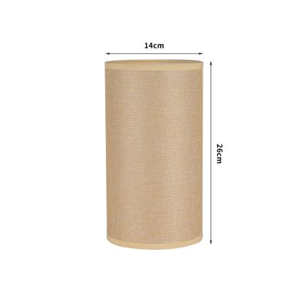Brilagi - Pantalla para lámpara de mesa TABLON E27, diámetro 14 cm, beige