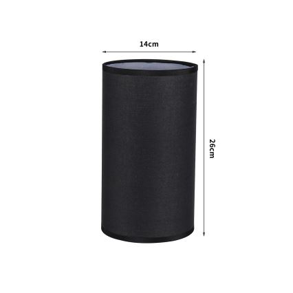 Brilagi - Pantalla para lámpara de sobremesa TABLON E27, diámetro 14 cm, negra