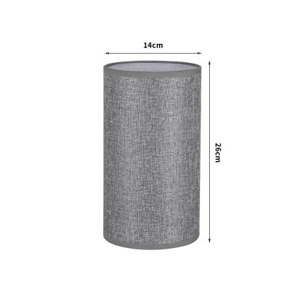 Brilagi - Pantalla para lámpara de sobremesa TABLON E27 Ø 14 cm gris
