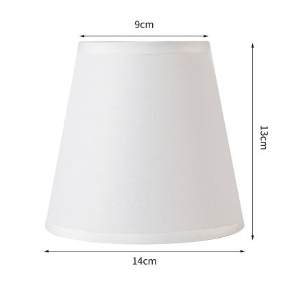 Brilagi - Pantalla universal NUBILA E27 13x9 cm blanca
