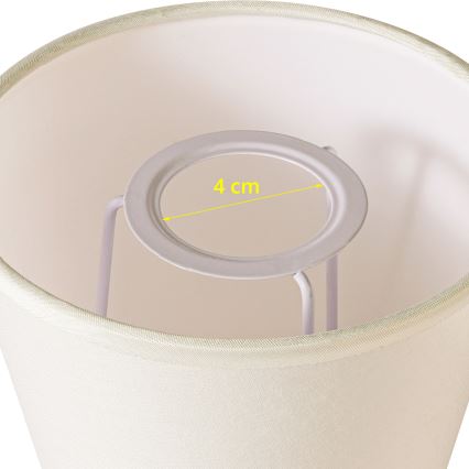 Brilagi - Pantalla universal NUBILA E27 13x9 cm crema