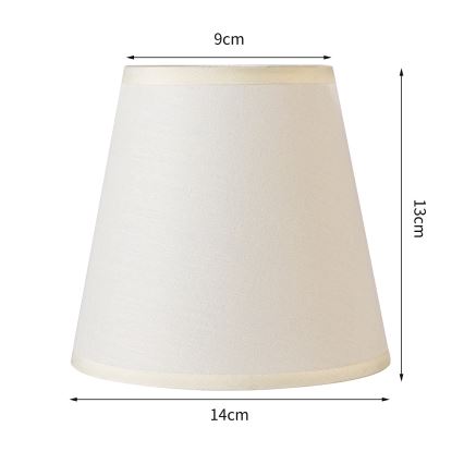 Brilagi - Pantalla universal NUBILA E27 13x9 cm crema