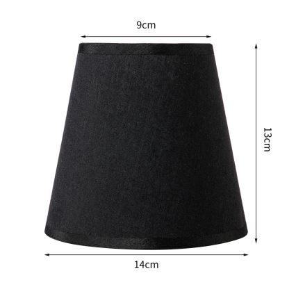 Brilagi - Pantalla universal NUBILA E27 13x9 cm negra