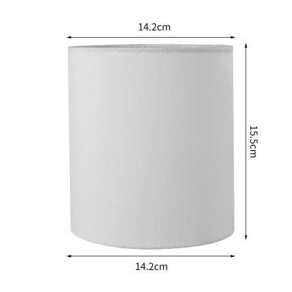 Brilagi - Pantalla universal NUBILA E27 15,5x14 cm blanca