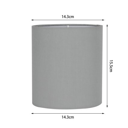 Brilagi - Pantalla universal NUBILA E27 15,5x14 cm gris claro