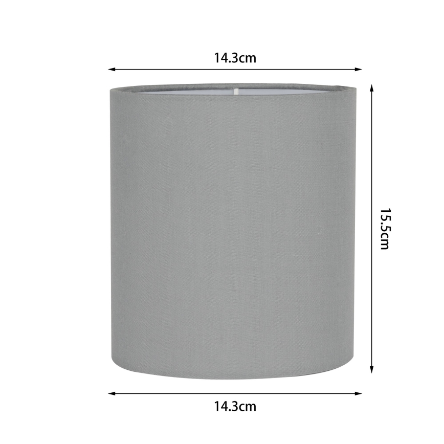 Brilagi - Pantalla universal NUBILA E27 15,5x14 cm gris claro
