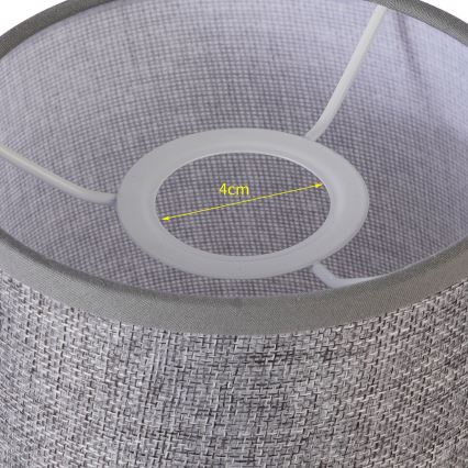 Brilagi - Pantalla universal NUBILA E27 15,5x14 cm gris