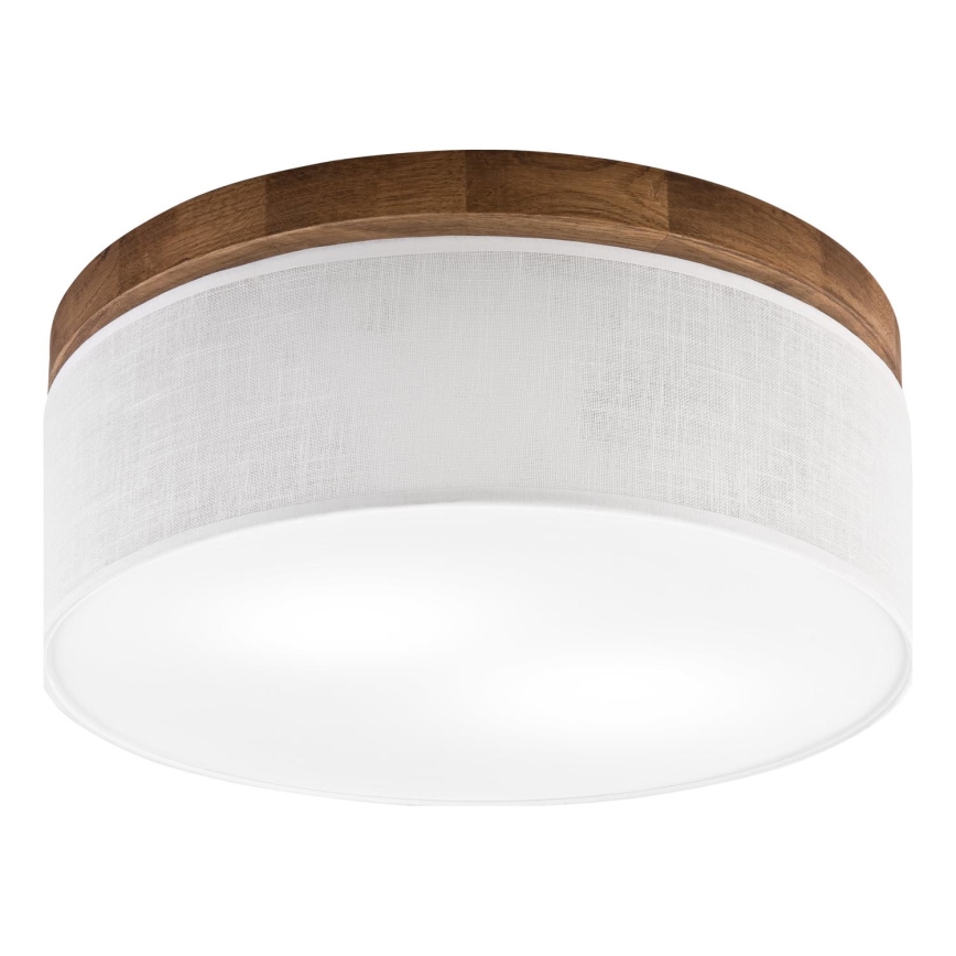 Brilagi - Plafón BELLADONNA 2xE27/15W/230V diá. 40 cm blanco/roble cereza
