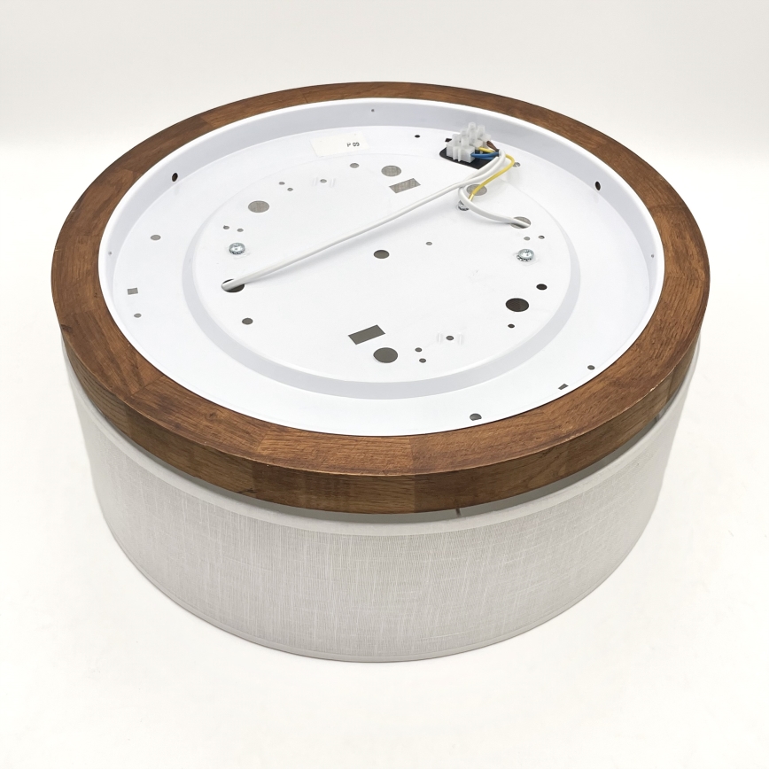 Brilagi - Plafón BELLADONNA 2xE27/15W/230V diá. 40 cm blanco/roble cereza