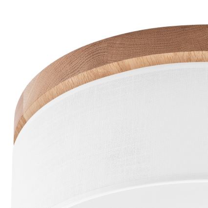 Brilagi - Plafón BELLADONNA 2xE27/15W/230V diá. 40 cm blanco/roble