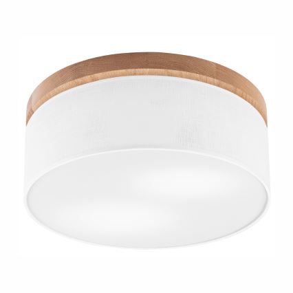 Brilagi - Plafón BELLADONNA 2xE27/15W/230V diá. 40 cm blanco/roble