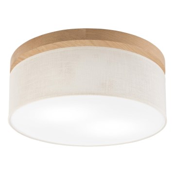 Brilagi - Plafón BELLADONNA 2xE27/15W/230V diá. 40 cm color crema/roble
