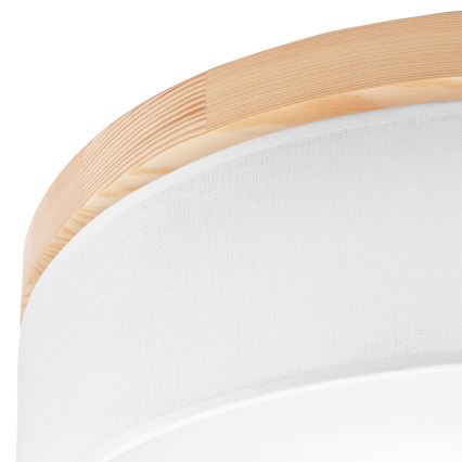 Brilagi - Plafón BELLADONNA 3xE27/15W/230V d. 50 cm blanco/pino