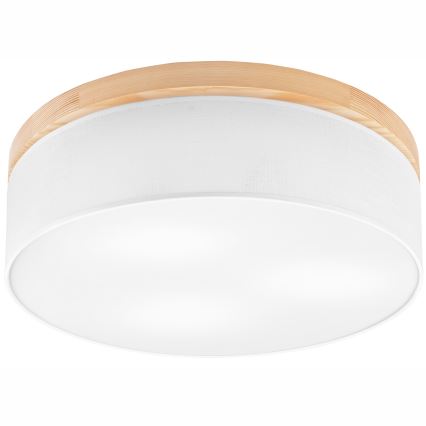 Brilagi - Plafón BELLADONNA 3xE27/15W/230V d. 50 cm blanco/pino