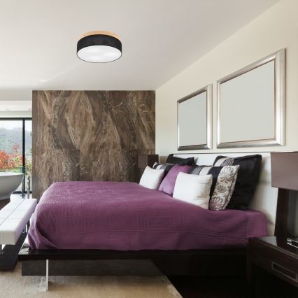 Brilagi - Plafón BELLADONNA 3xE27/15W/230V d. 50 cm negro/pino